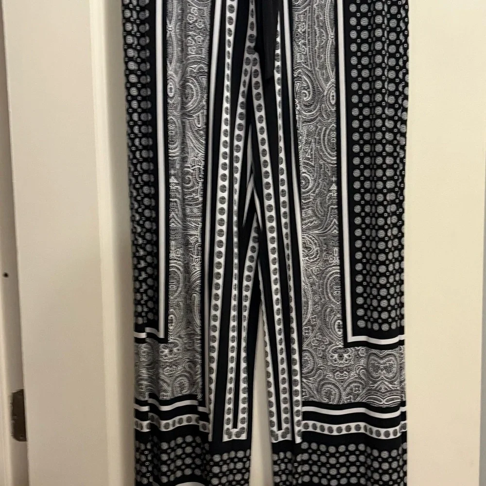 INC International Concepts Black and White Wide Leg Pants